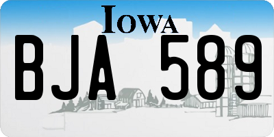 IA license plate BJA589