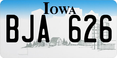 IA license plate BJA626