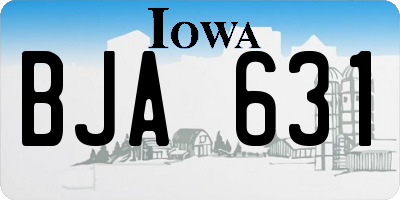 IA license plate BJA631