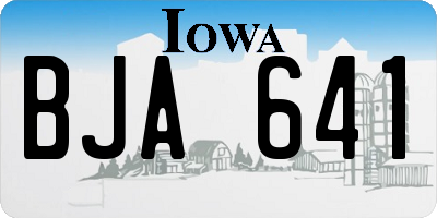 IA license plate BJA641