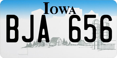 IA license plate BJA656