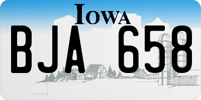 IA license plate BJA658