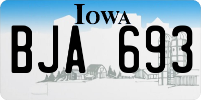 IA license plate BJA693