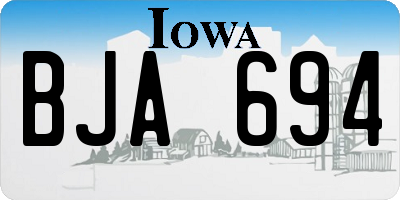 IA license plate BJA694
