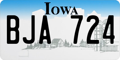 IA license plate BJA724