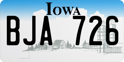 IA license plate BJA726