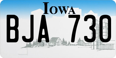 IA license plate BJA730