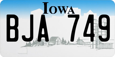 IA license plate BJA749