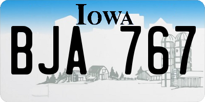 IA license plate BJA767