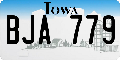 IA license plate BJA779