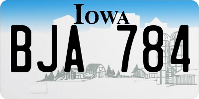 IA license plate BJA784