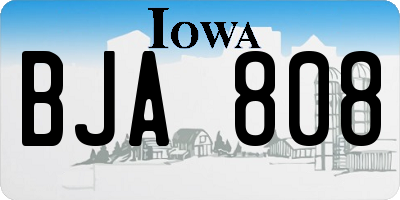 IA license plate BJA808