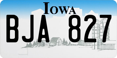 IA license plate BJA827