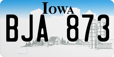 IA license plate BJA873
