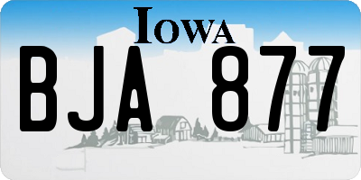 IA license plate BJA877