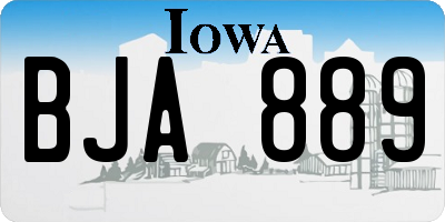 IA license plate BJA889