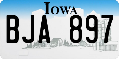 IA license plate BJA897