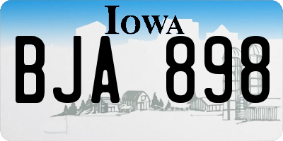 IA license plate BJA898
