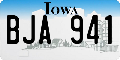 IA license plate BJA941