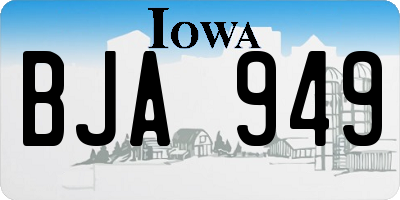 IA license plate BJA949