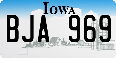 IA license plate BJA969
