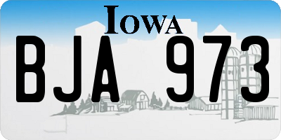 IA license plate BJA973