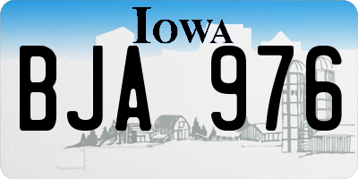 IA license plate BJA976