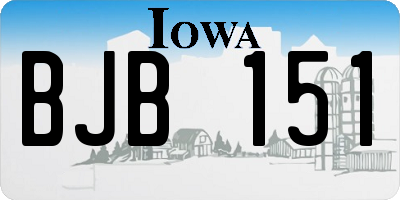 IA license plate BJB151