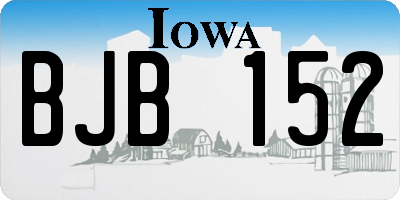 IA license plate BJB152