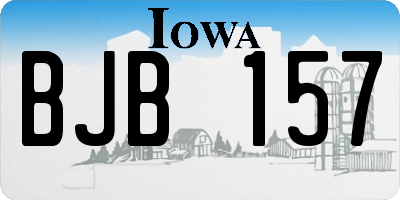IA license plate BJB157