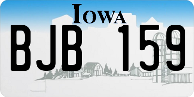 IA license plate BJB159