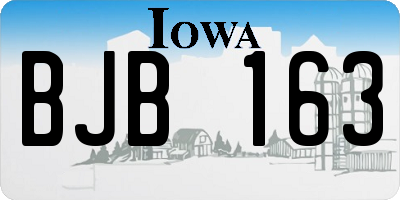 IA license plate BJB163