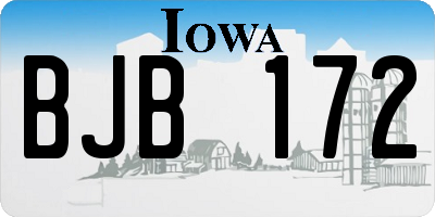 IA license plate BJB172