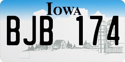 IA license plate BJB174