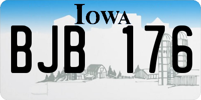 IA license plate BJB176