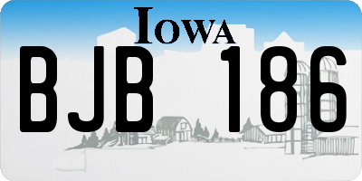 IA license plate BJB186