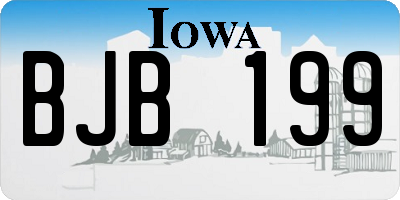 IA license plate BJB199