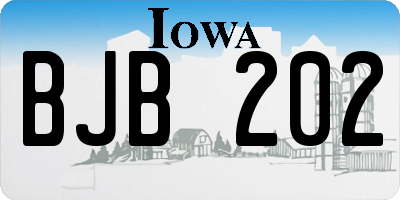 IA license plate BJB202
