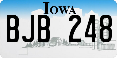 IA license plate BJB248