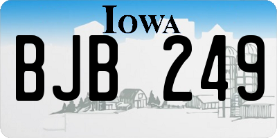 IA license plate BJB249