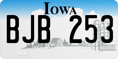 IA license plate BJB253