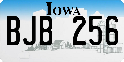 IA license plate BJB256