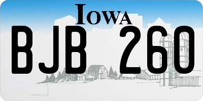 IA license plate BJB260