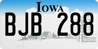 IA license plate BJB288