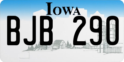 IA license plate BJB290