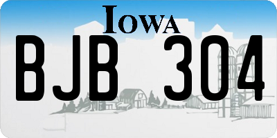 IA license plate BJB304