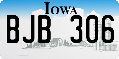 IA license plate BJB306