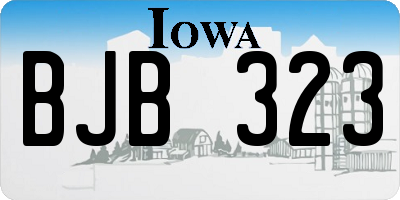 IA license plate BJB323