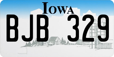 IA license plate BJB329