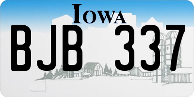 IA license plate BJB337